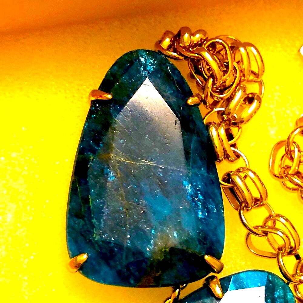 NWT RARE & Retired Kendra Scott Harlow Apatite & Yellow Gold STUNNING & Coveted! - Picture 6 of 16